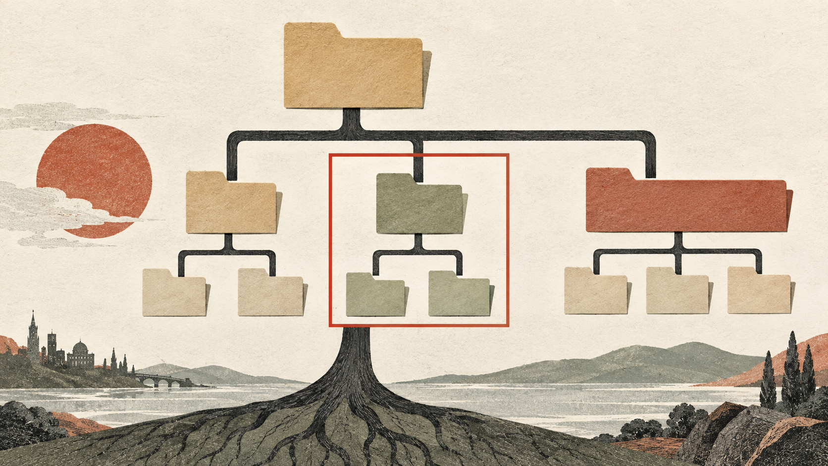 A directory tree highlights a complete folder segment, excluding a similar name.